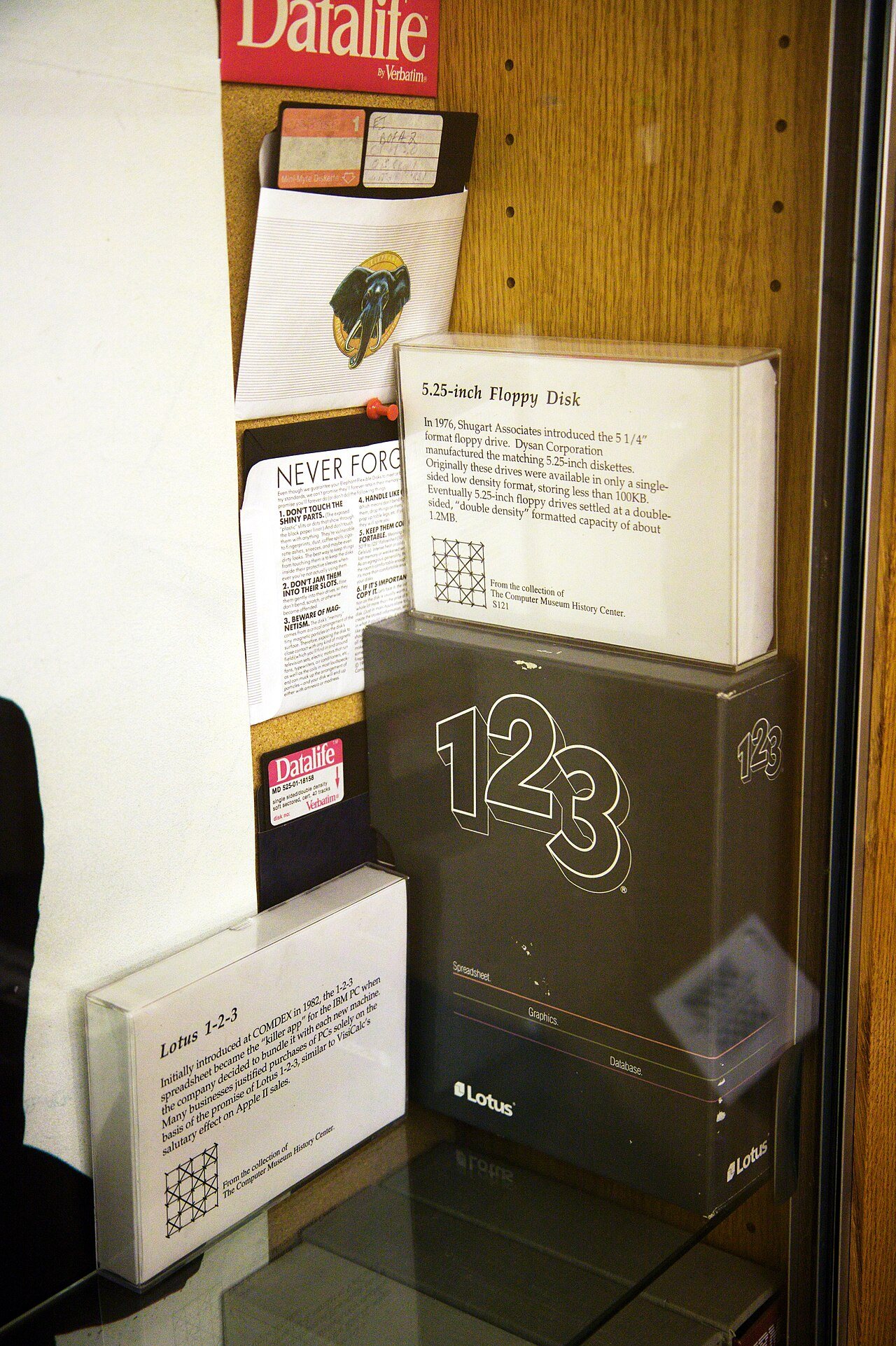 A set of Lotus 1-2-3 floppy disks in their original packaging