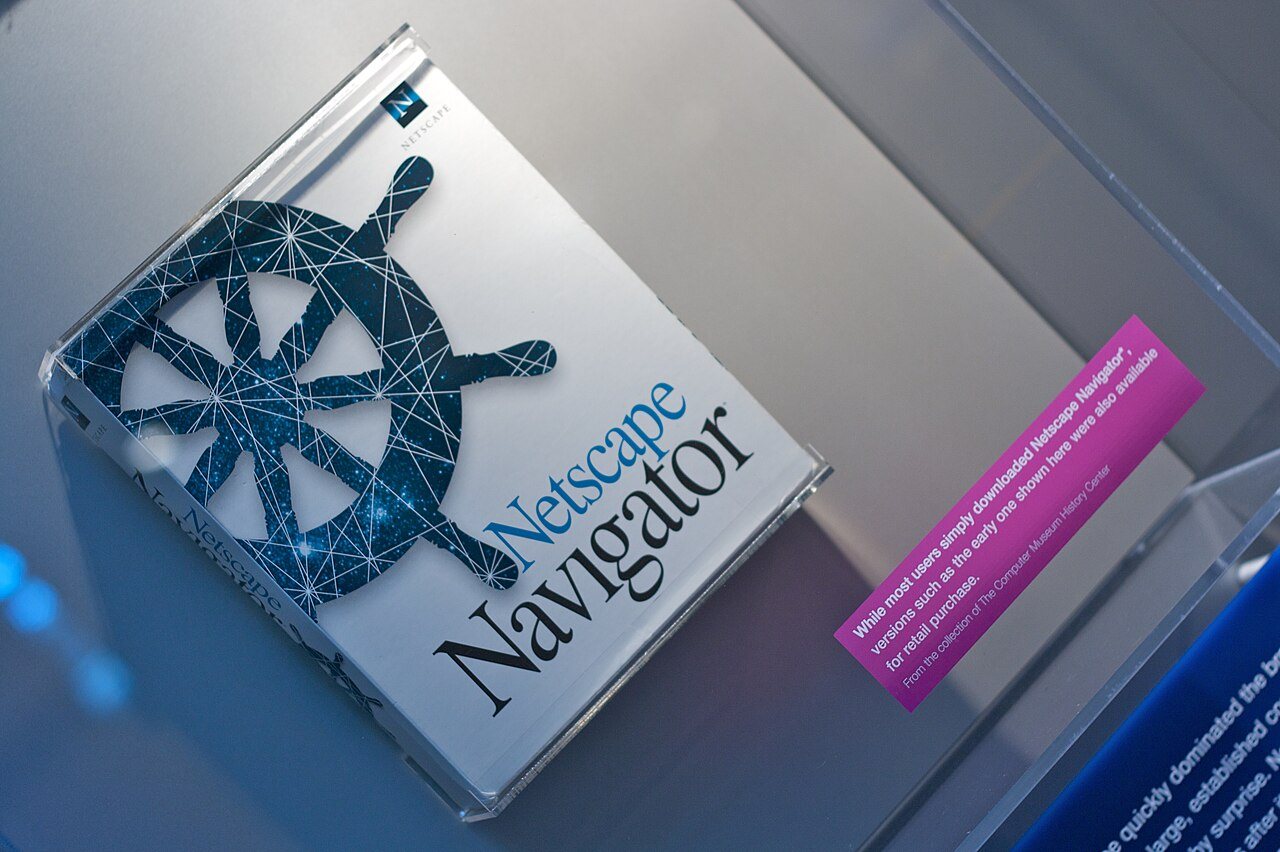 A retail box of Netscape Navigator software from the Computer History Museum collection