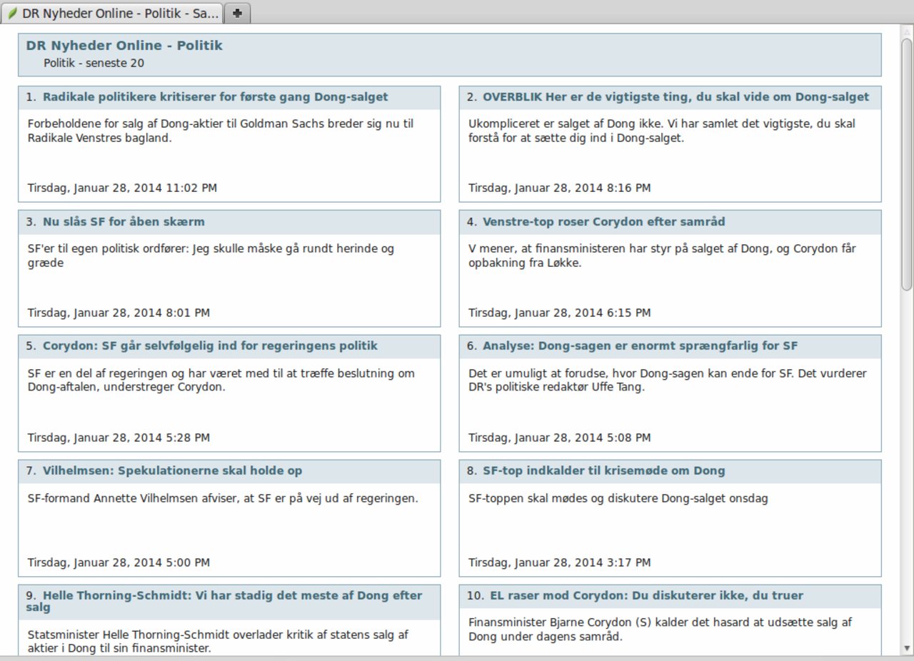 A screenshot of an RSS feed displayed in the Firefox web browser