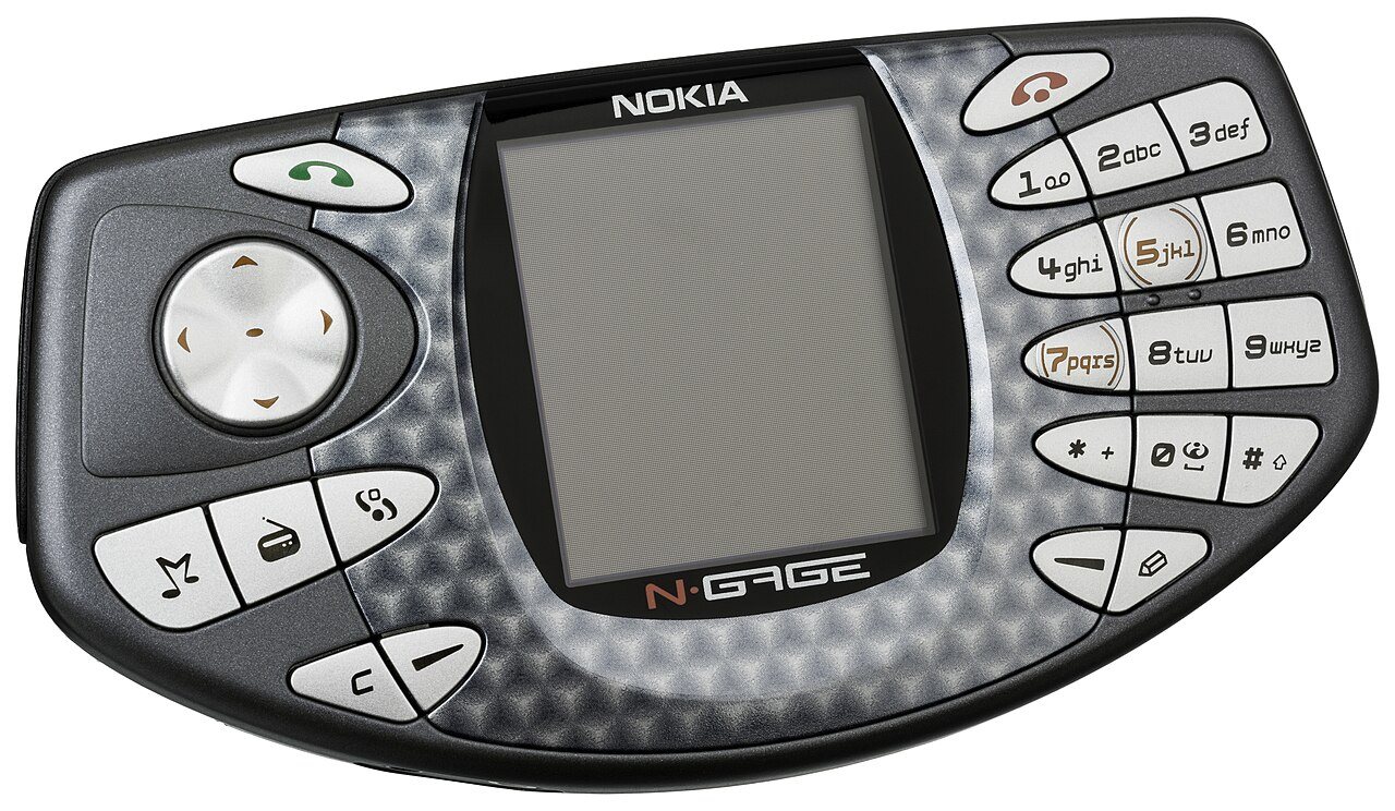 A Nokia N-Gage, the 2003 handheld that combined a mobile phone with a game console