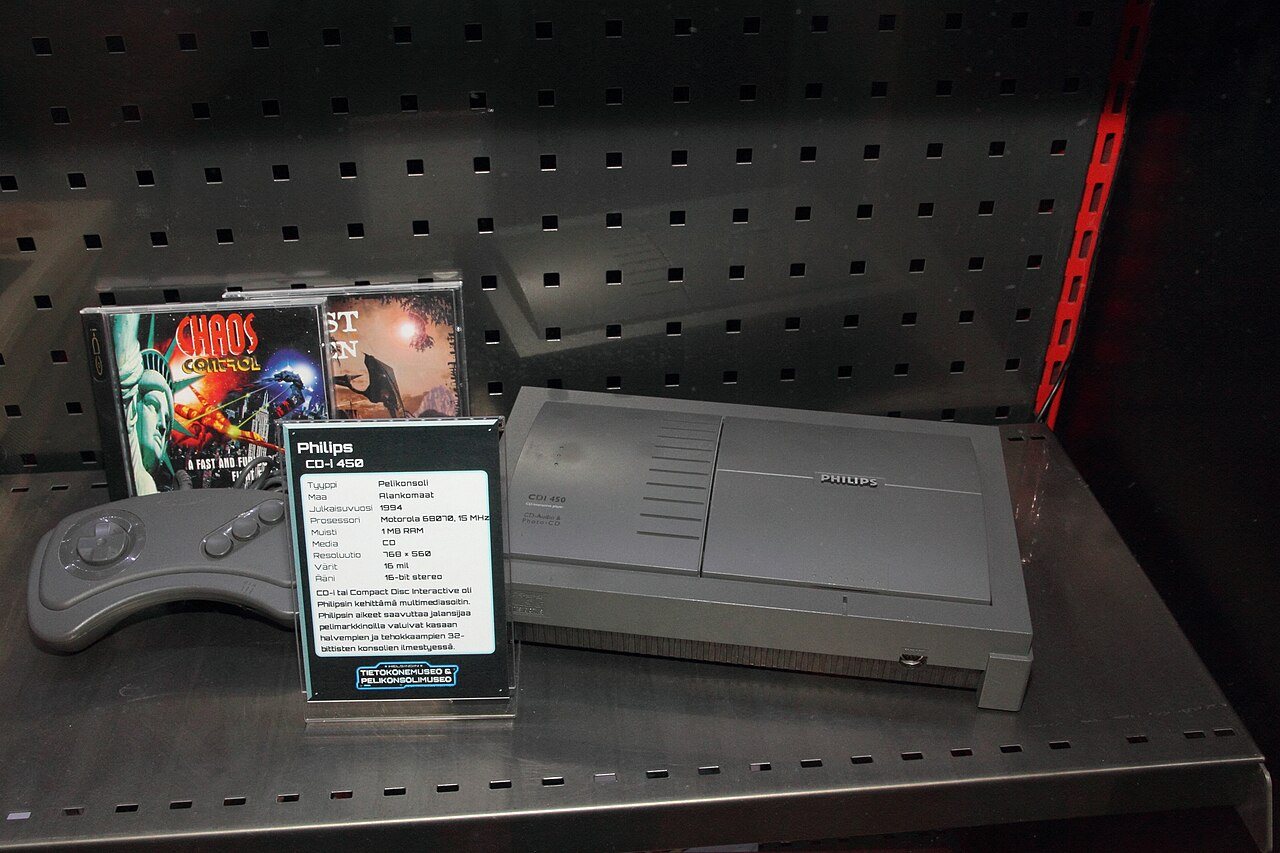 A Philips CD-i player, the Compact Disc Interactive console Philips sold in the United States from December 1991