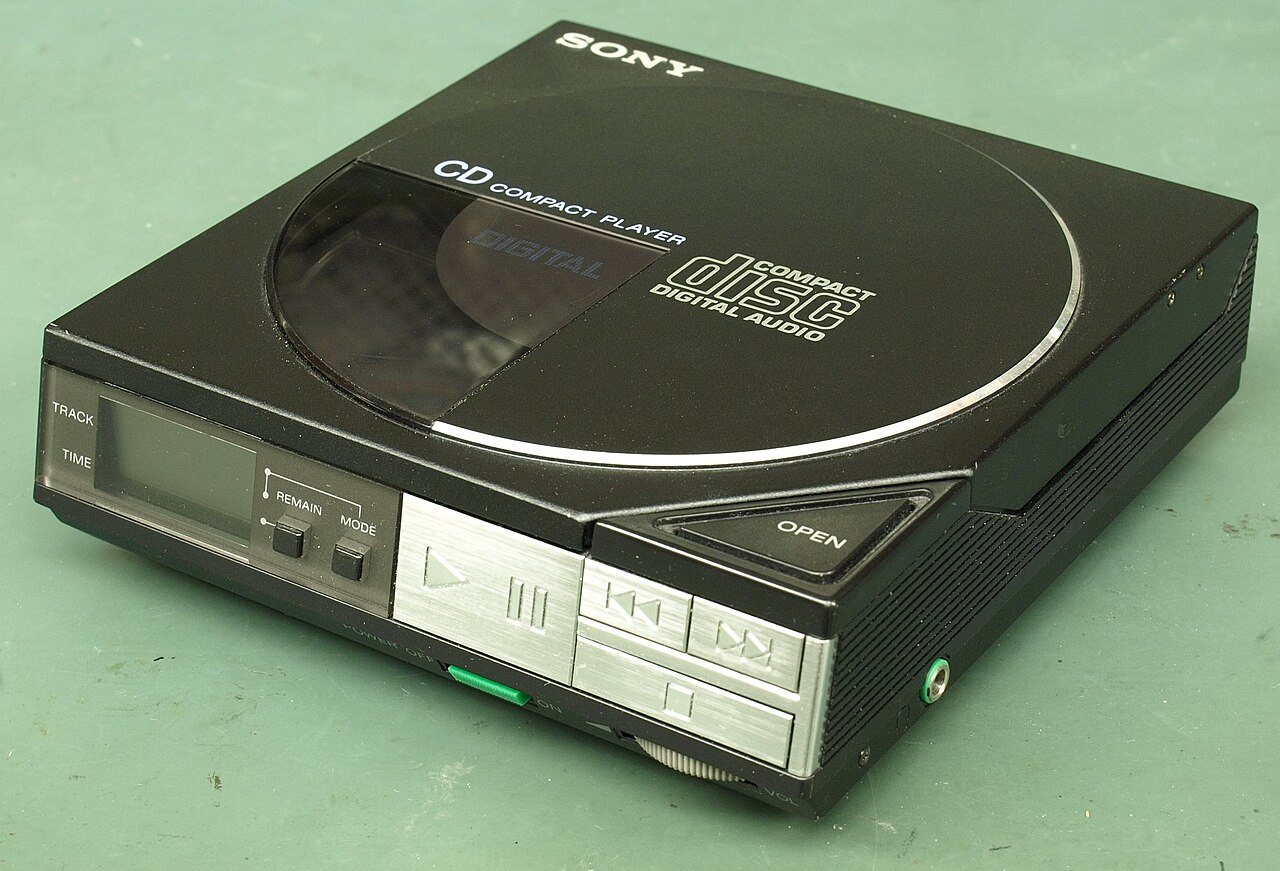 The original Sony D-50 Discman portable CD player from 1984