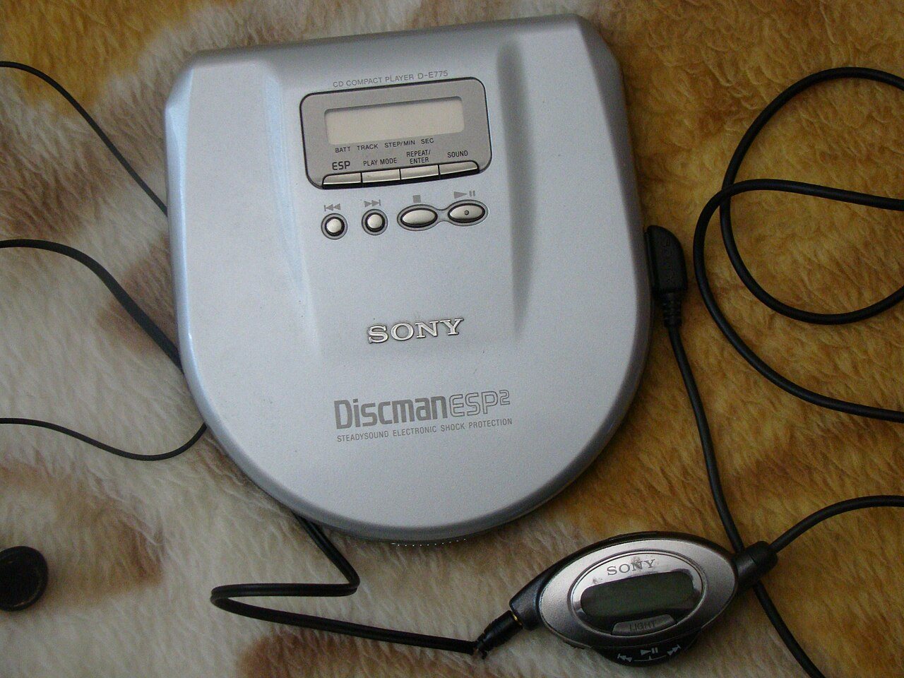 A later-model Sony Discman D-E775 with advanced anti-skip protection