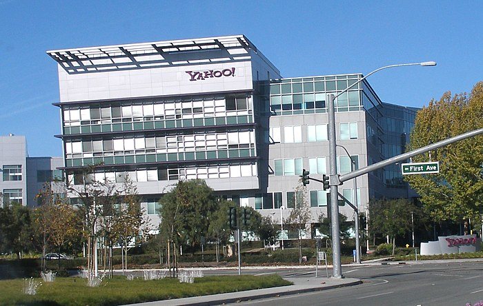 The Yahoo logo, the brand now owned by funds managed by affiliates of Apollo Global Management